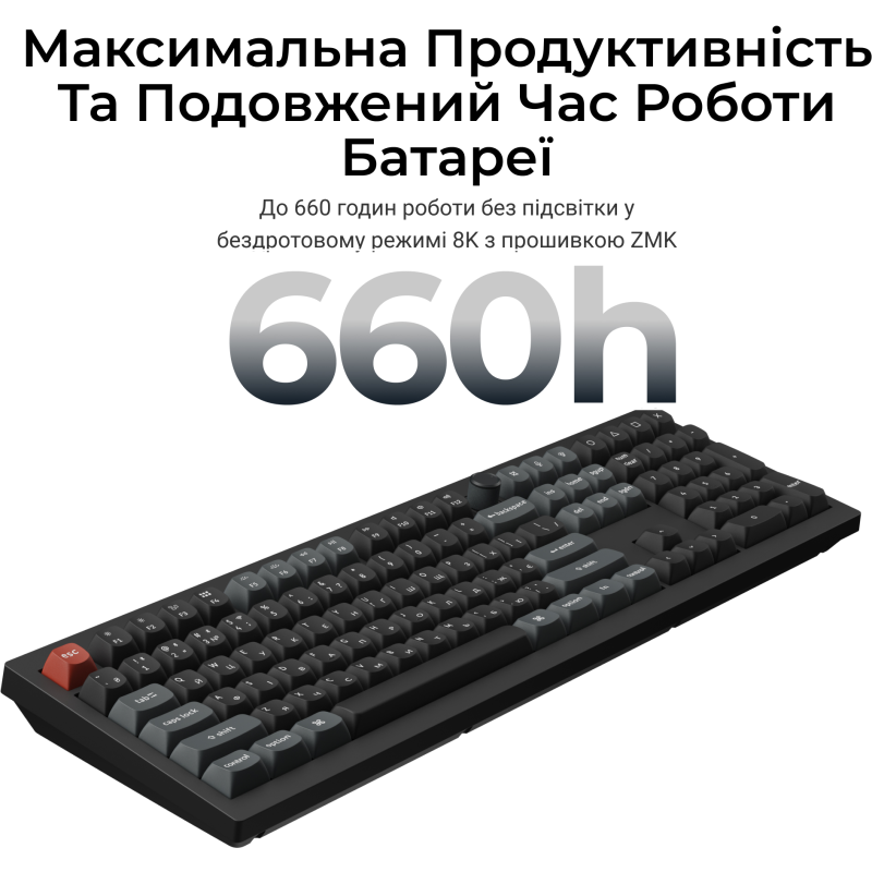 Клавіатура Keychron V6 Ultra Keychron Red Switch Black RGB (V6U-D1-UA)