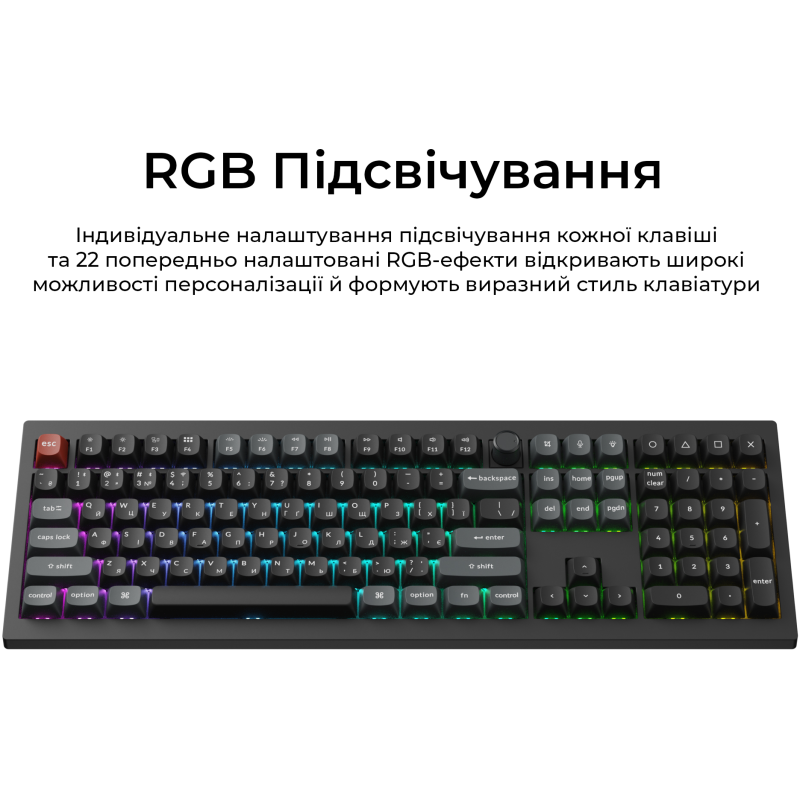 Клавіатура Keychron V6 Ultra Keychron Red Switch Black RGB (V6U-D1-UA)