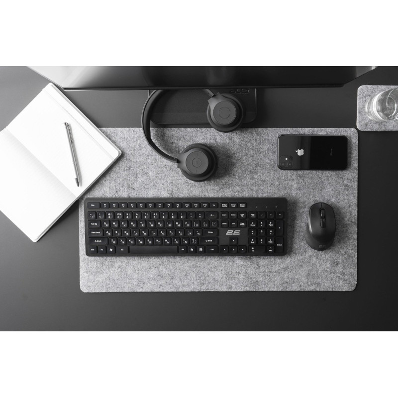 Клавіатура 2E KS260 WL EN/UKR Black (2E-KS260WB)