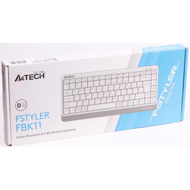 Клавіатура A4Tech FBK11 Wireless White