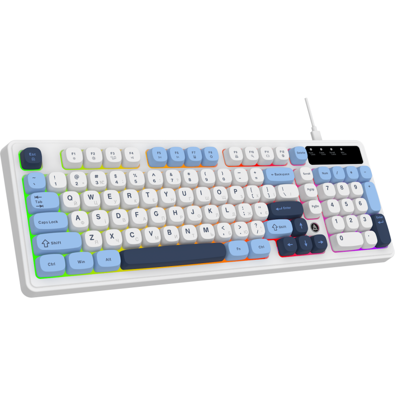 Клавіатура Ajazz AF98 Black USB-C Glacier Blue (AF98-GB)