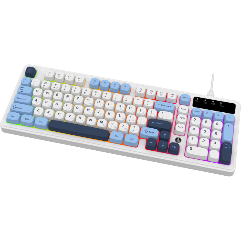 Клавіатура Ajazz AF98 Black USB-C Glacier Blue (AF98-GB)