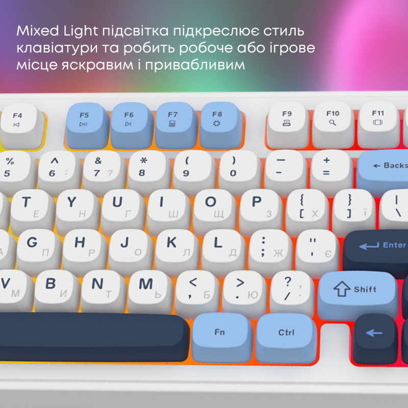 Клавіатура Ajazz AF98 Black USB-C Glacier Blue (AF98-GB)