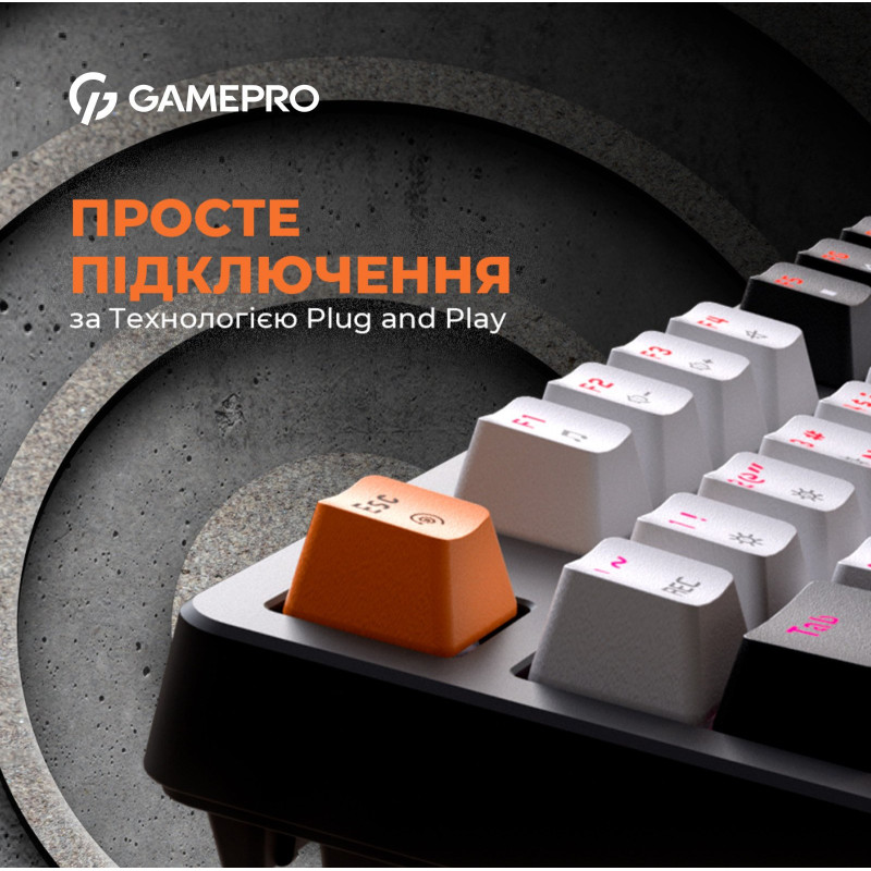 Клавіатура GamePro MK170B Outemu Red Hot-Swap RGB USB Black