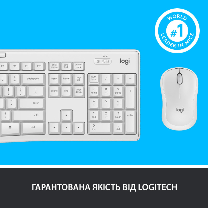 Набір Logitech MK295 Combo White USB (920-009824)