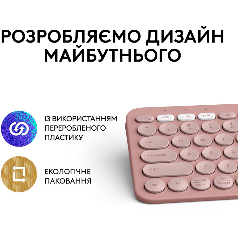Клавіатура Logitech Pebble Keys 2 K380s Rose (920-011853)