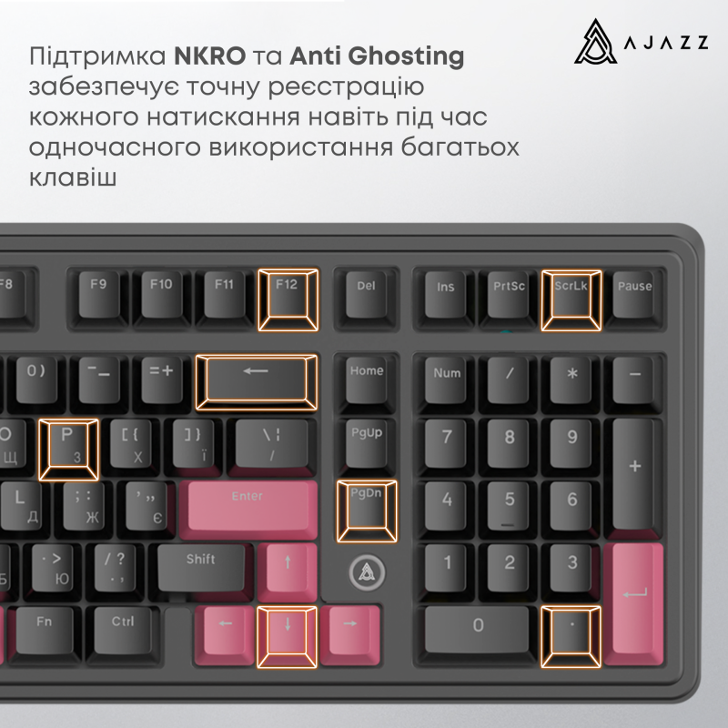 Клавіатура Ajazz AK980 Red Switch Black USB-C (AK980-R-BR)