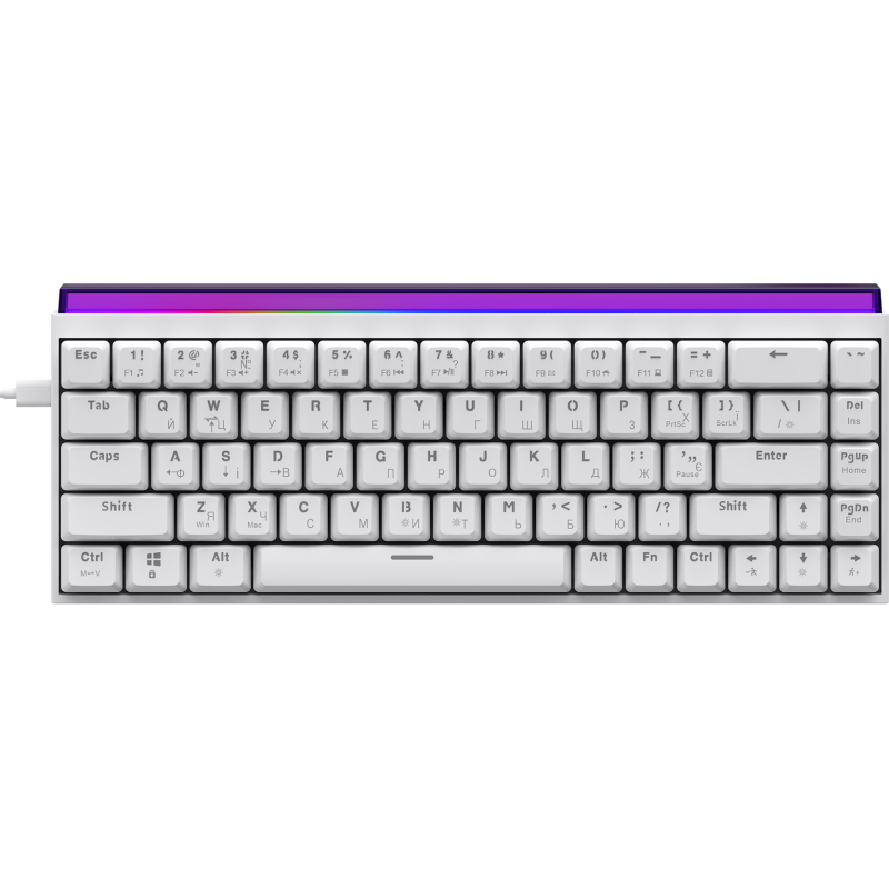 Клавіатура Ajazz NK68 Red Switch White USB-C (NK68-RW)
