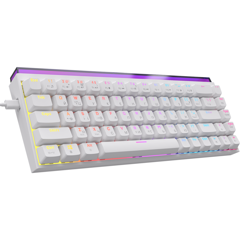 Клавіатура Ajazz NK68 Red Switch White USB-C (NK68-RW)