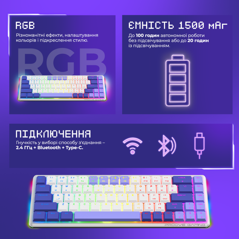 Клавіатура Proove AFK White (WKAFK1022002)