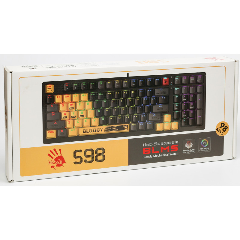 Клавіатура A4Tech Bloody S98 RGB BLMS Red Switch USB Sports Lime (4711421000406)