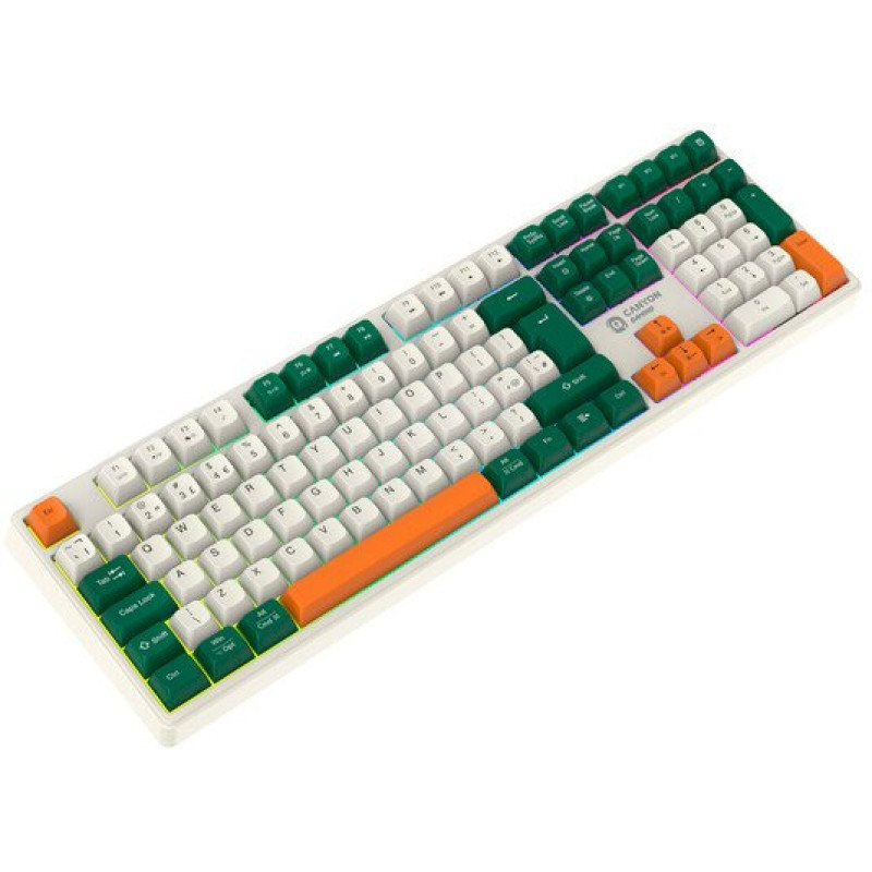 Клавіатура Canyon Shadder GKW-11 RGB Silent Wireless/Bluetooth/USB UA White (CND-SKBW11)