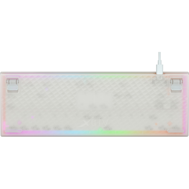 Клавіатура Xtrfy K5 68 keys Kailh Red Hot-swap RGB White (K5-RGB-CPT-TPWHITE-R-UKR)