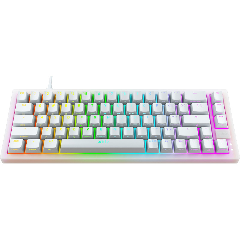 Клавіатура Xtrfy K5 68 keys Kailh Red Hot-swap RGB White (K5-RGB-CPT-TPWHITE-R-UKR)