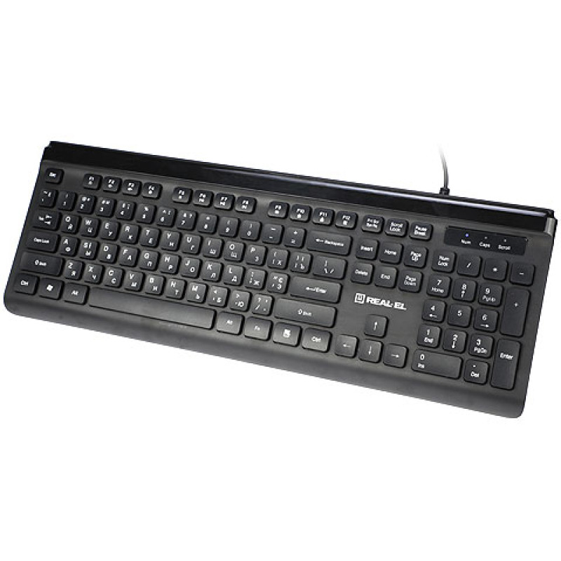 Клавіатура REAL-EL Comfort 7085 Ukr Black (EL123100032)