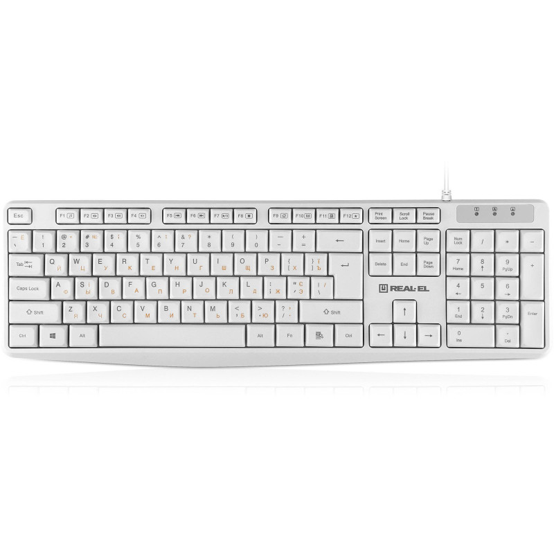 Клавіатура REAL-EL RK-513 White (EL123100047)