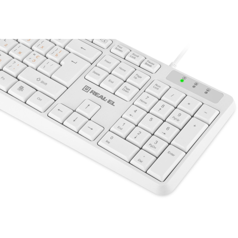 Клавіатура REAL-EL RK-513 White (EL123100047)