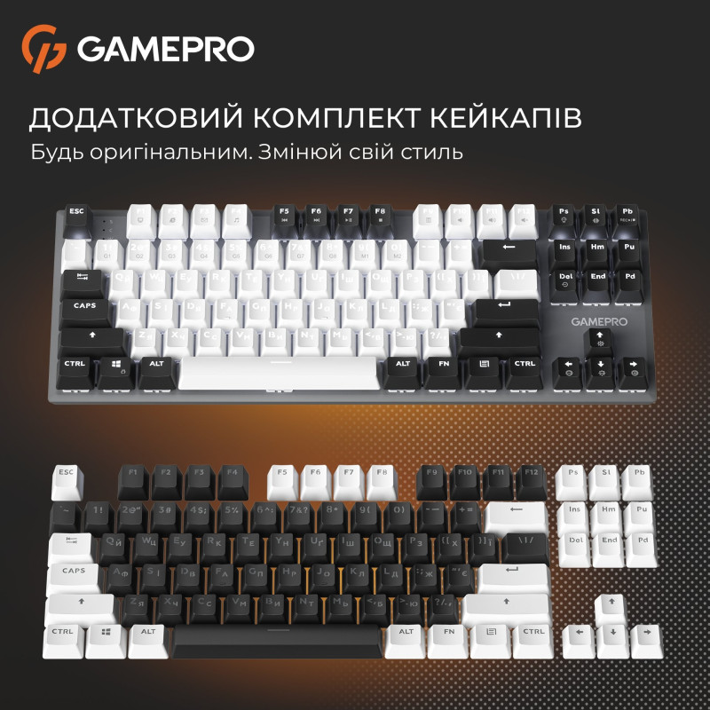 Клавіатура GamePro Genesis Joker MK124G Outemu Red Switch USB UA Gray (MK124G)