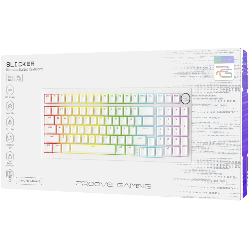 Клавіатура Proove Gaming Slicker Special Edition White (WKSLSE022402)