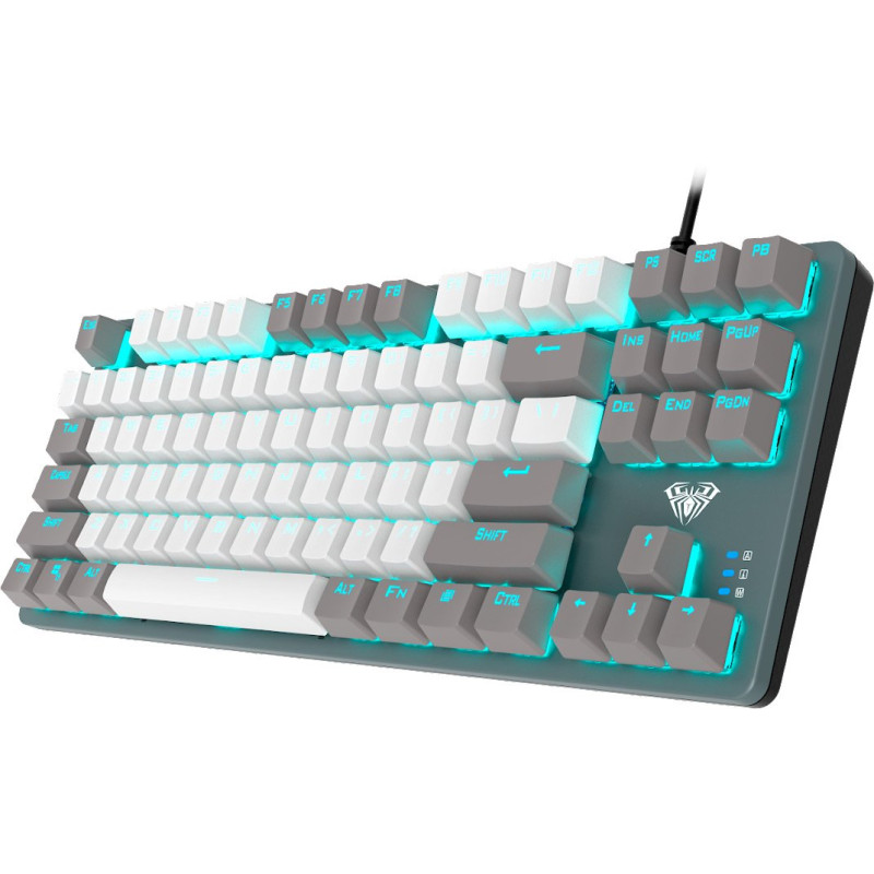 Клавіатура Aula Mechanical F3287 Grey/White keycap KRGD blue (6948391240954)