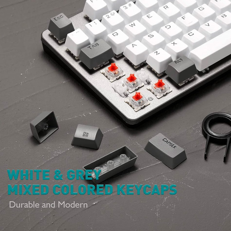 Клавіатура Aula Mechanical F3287 Grey/White keycap KRGD blue (6948391240954)