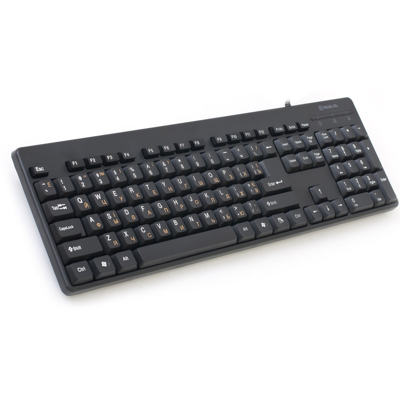Клавіатура REAL-EL Standard 502 Ukr Black (EL123100023)
