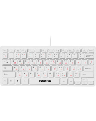 Клавіатура Maxxter KBM-C01W-UA White