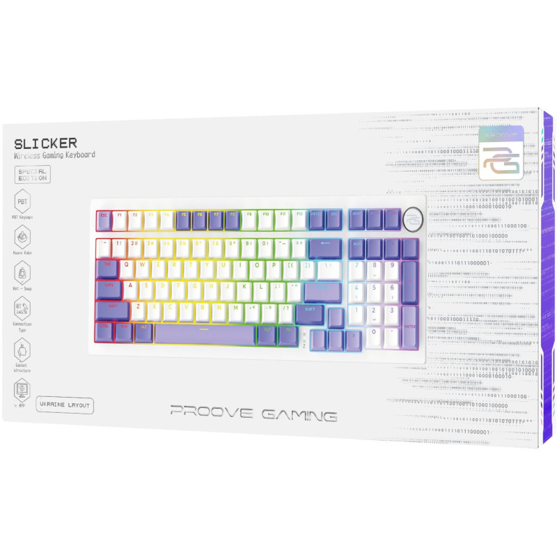 Клавіатура Proove Gaming Slicker Special Edition White/Purple (WKSLSE022416)