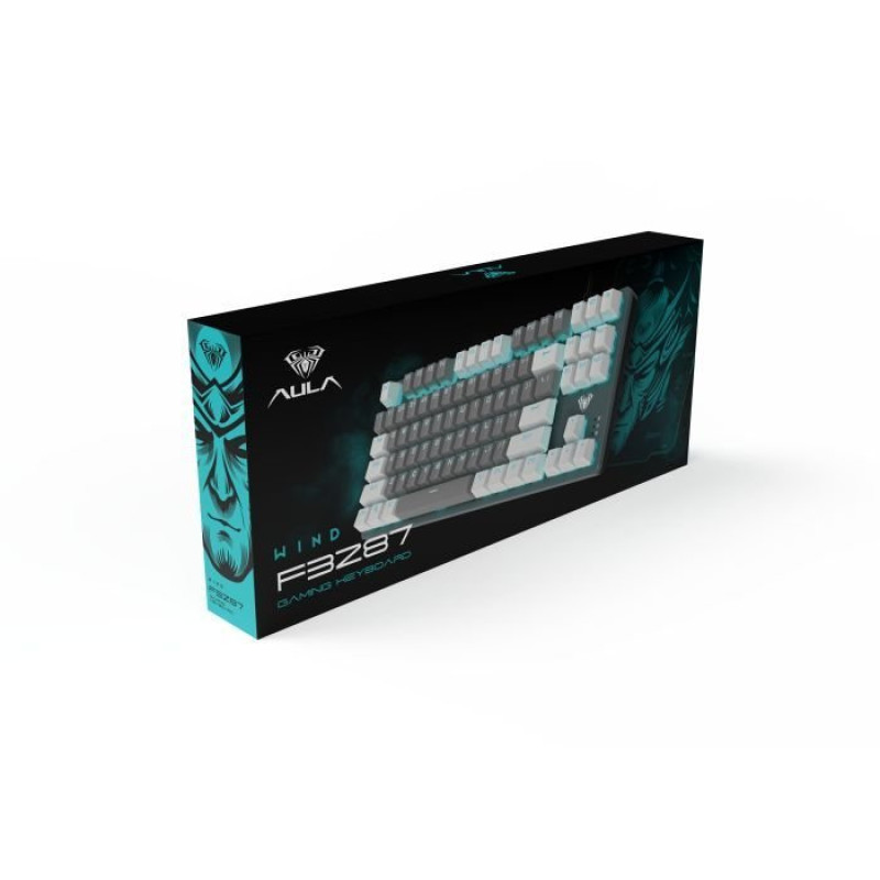 Клавіатура Aula Mechanical F3287 White/Grey keycap KRGD blue (6948391240688)