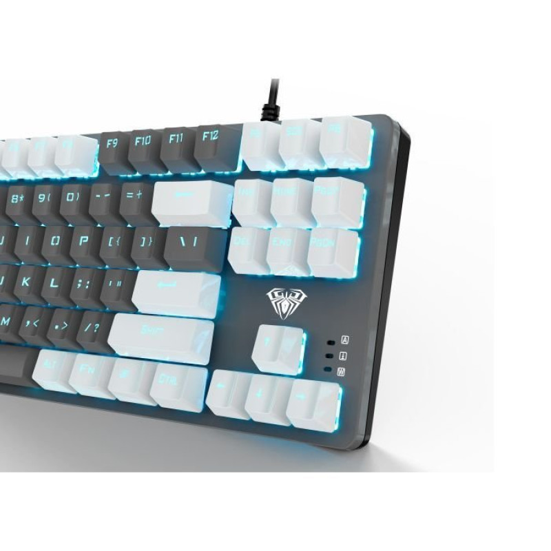 Клавіатура Aula Mechanical F3287 White/Grey keycap KRGD blue (6948391240688)