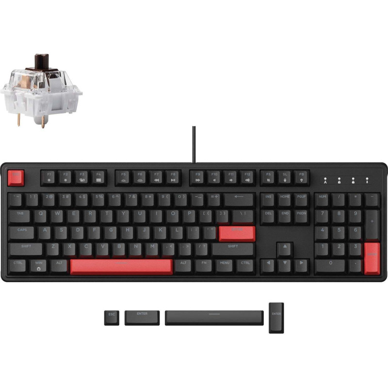 Клавіатура Lemokey X3 Keychron Brown RGB Black (X3-H3-UA)
