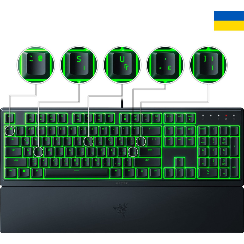 Клавіатура Razer Ornata V3 X UKR Black (RZ03-04471900-R371)
