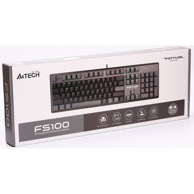 Клавіатура A4tech FS100 Fstyler Stone Black (FS100 Stone Black)