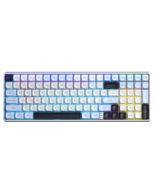 Клавіатура Aula S100pro RGB KRGD Brown Switch Wireless/Bluetooth/Type-C UA White/Black (6948391205755)
