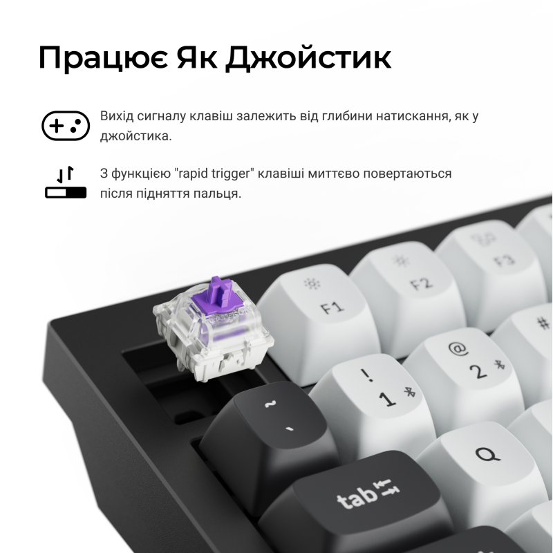 Клавіатура Keychron Q1 HE Magnetic Switch Black RGB (Q1H-M1-UA)