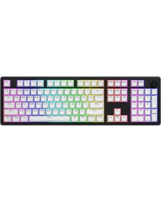 Клавіатура Hator Skyfall 100 Aurum Lemon RGB Wireless/Bluetooth/USB Black/White (HTK3100UA)