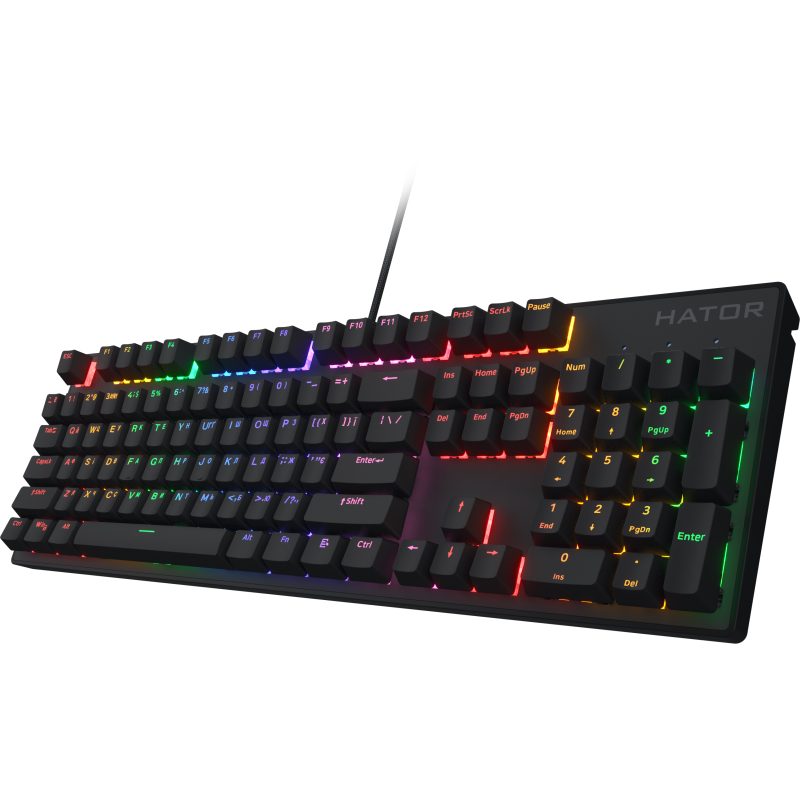 Клавіатура Hator Icefall Mecha Rainbow USB Black (HTK104UA)