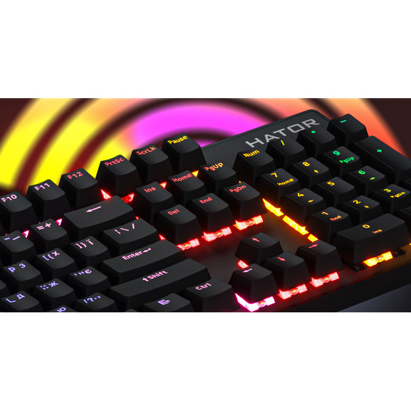 Клавіатура Hator Icefall Mecha Rainbow USB Black (HTK104UA)