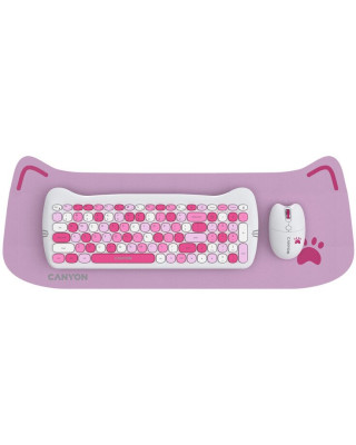 Комплект Canyon HSET-W6 Kitty Edition Wireless UA Pink (CNS-HSETW6PK)