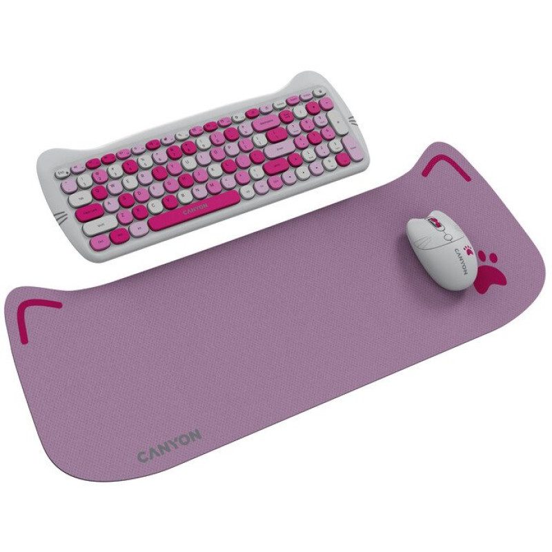 Комплект Canyon HSET-W6 Kitty Edition Wireless UA Pink (CNS-HSETW6PK)