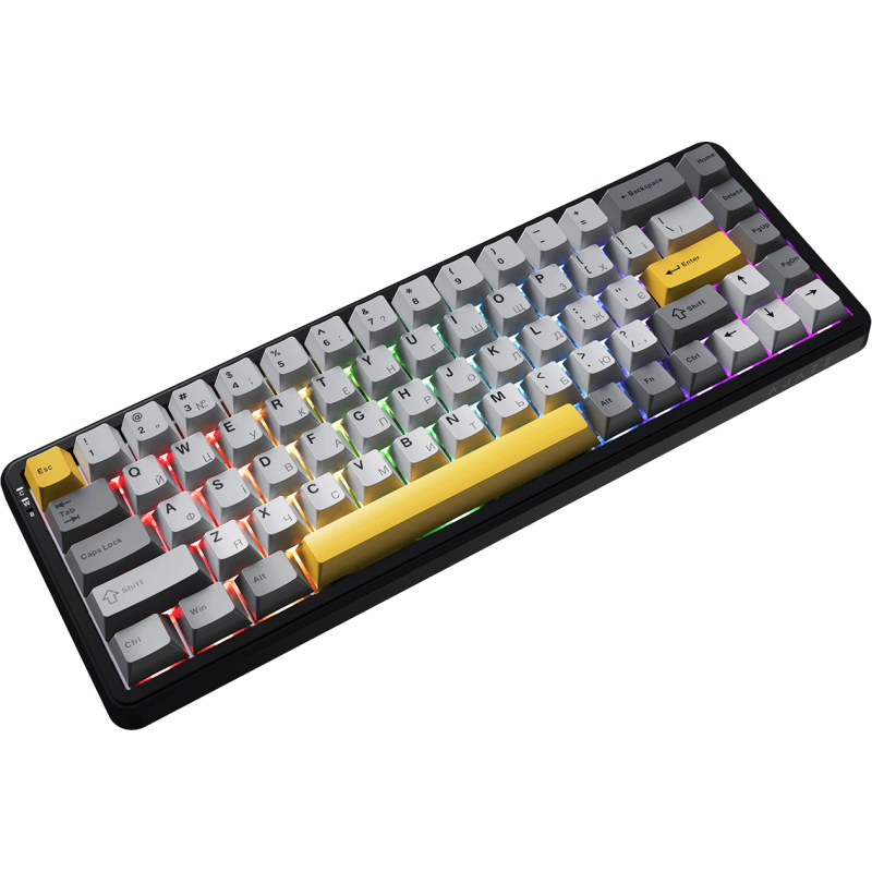Клавіатура Ajazz AK680 MAX Magnetic Switch RGB USB Black (AK680-M-BGY-AW)