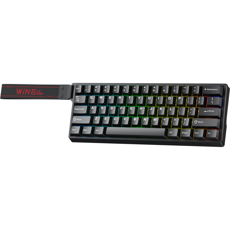 Клавіатура Aula WIN60 HE Magnetic Switch RGB USB UA Black (6978080504029)