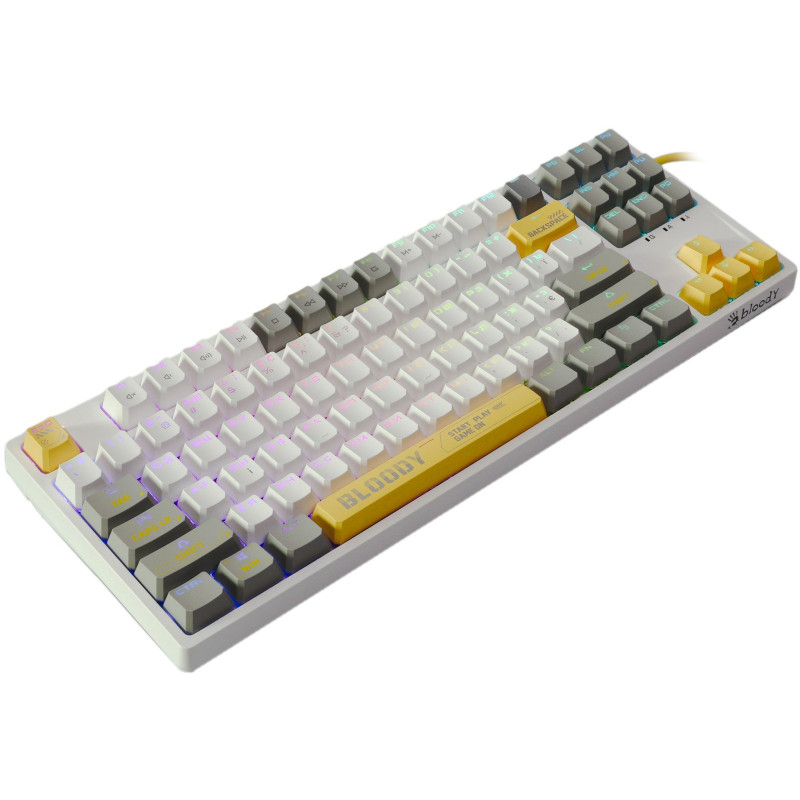 Клавіатура A4Tech Bloody S87 BLMS Red Plus Switch Energy White (S87 Energy White)
