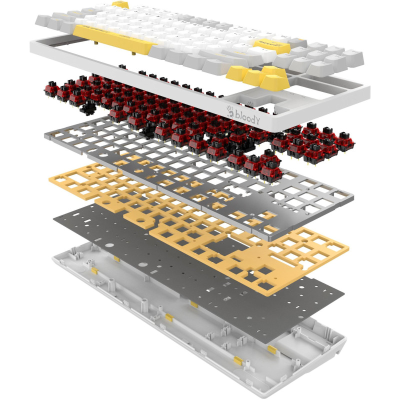 Клавіатура A4Tech Bloody S87 BLMS Red Plus Switch Energy White (S87 Energy White)