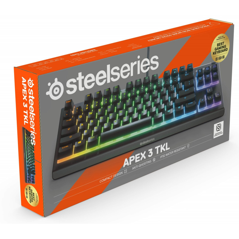 Клавиатура SteelSeries Apex 3 TKL UA USB Black (SS64831)