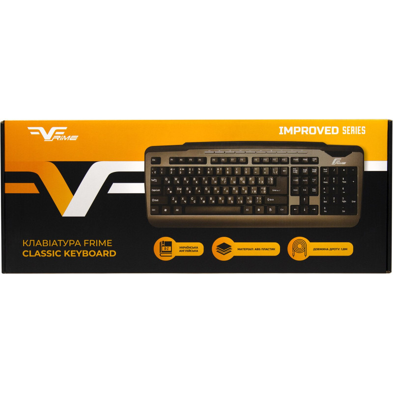 Клавіатура Frime Classic Black-Silver USB (FKBB0323)