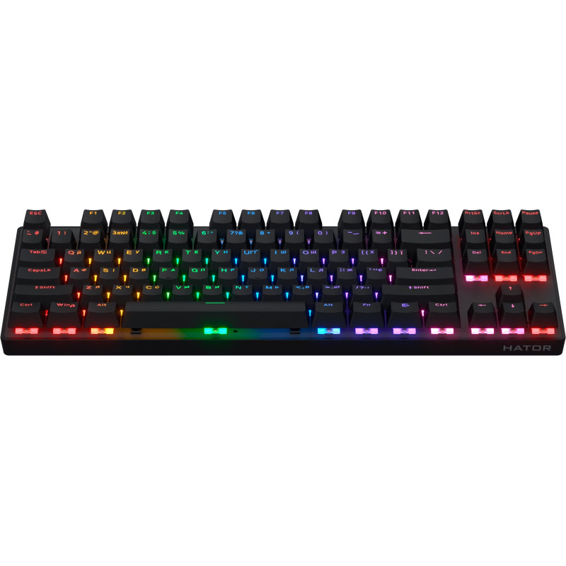 Клавіатура Hator Icefall Mecha TKL Rainbow Wireless/USB Black (HTK287UA)