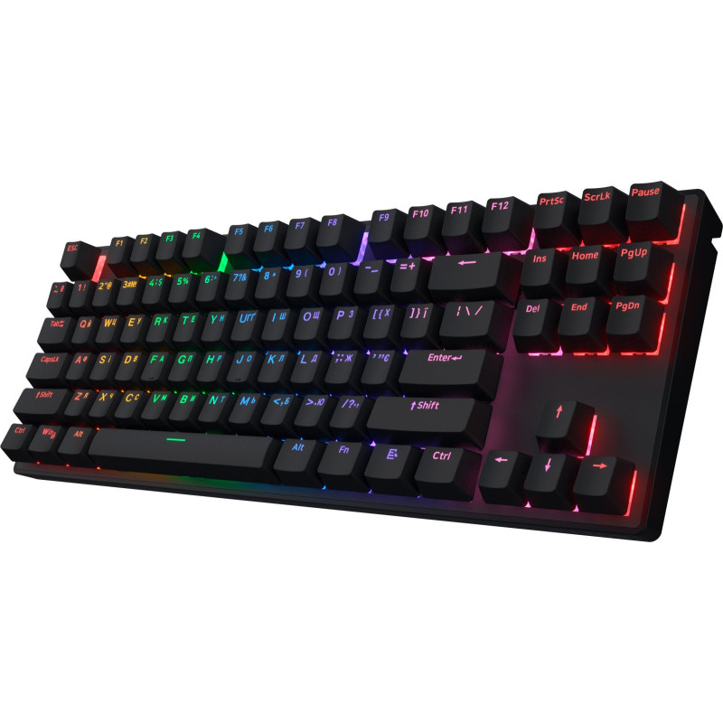 Клавіатура Hator Icefall Mecha TKL Rainbow Wireless/USB Black (HTK287UA)
