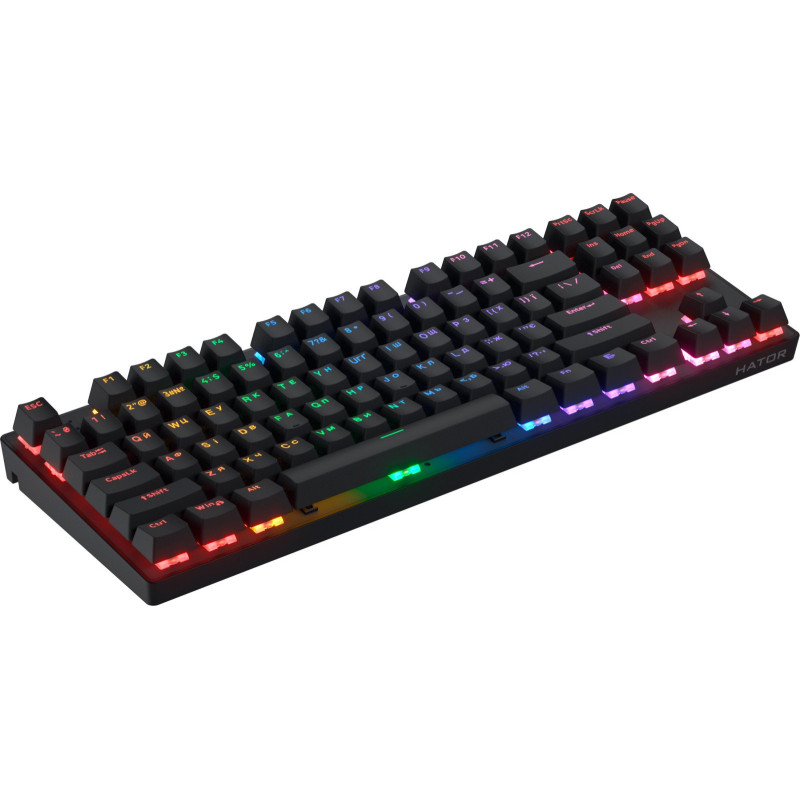 Клавіатура Hator Icefall Mecha TKL Rainbow Wireless/USB Black (HTK287UA)