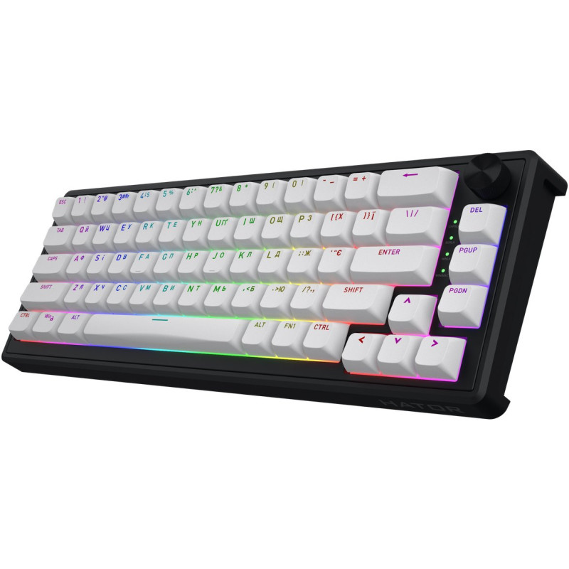 Клавіатура Hator Skyfall 65 MAG ULTRA 8K Aurum Ice RGB USB UA Black/White (HTK1860UA)